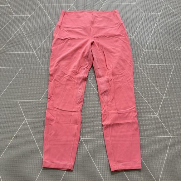 lululemon athletica Pants - Lululemon Align High Rise Pant 25" Sz 10 Pink Double Lined LW5CTCS